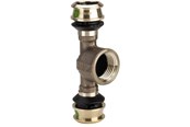 Alu-pex systemer - Viega Raxofix T-stykke 20 x 1/2" x 20 mm rødgods - 647131
