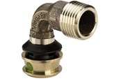 Alu-pex systemer - Viega Raxofix overgangsbøjning 90° 20 x 3/4" muffe/nippel rødgods - 646011