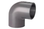 Plastrør og fittings - +GF+ Vinkel pvc 90° muffe/muffe 90 mm PN16 - 721100113