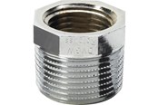 Gevindfittings - Viega Nippelmuffe 1/2" x 3/8" forkromet rødgods - 447991