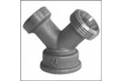 Gevindfittings - K. Neerskov Y-stykke fordelerstk 3/4, mf/np/np, Ms, forkr. - 048223506