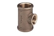 Gevindfittings - Viega T-stykke 1" x 3/4" x 1" rødgods - 264420