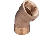Gevindfittings - Viega Bøjning 45° muffe/nippel 1 1/2" rødgods - 448288