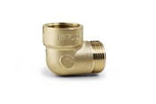 Gevindfittings - Isiflo Vinkel messing 90° muffe/nippel 34 - 5010308