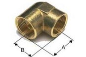 Gevindfittings - Isiflo Vinkel messing 90° forkromet muffe/muffe 3/4 - 1982065-FKR