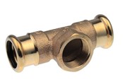Pressrør og fittings - Vsh Fabrieken Tee vsh muffe/muffe/muffe 18 mm x 1/2x18 mm cu - 38586
