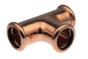 Pressrør og fittings - Vsh Fabrieken Tee vsh muffe/muffe/muffe 22 mm cu - 4801621