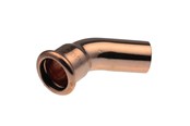 Pressrør og fittings - Vsh Fabrieken Bøjning vsh 45° muffe/nippel 15 mm cu - 38404