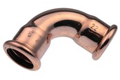 Pressrør og fittings - Vsh Fabrieken Bøjning vsh 90° muffe/muffe 22 mm cu - 38290