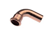Pressrør og fittings - Vsh Fabrieken Bøjning vsh 90° muffe/nippel 22 mm cu - 38320