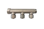 Pex-systemer - Pettinaroli fordelerrør messing tea 3 x 16 mm afgrening - BI-503AT