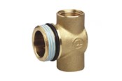 Gulvvarme - Pettinaroli T-stykke til fordelerrør 1 x 12 x 38 nippel/muffe/muffe - 070M-843