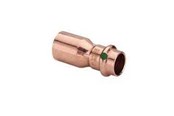Pressrør og fittings - Viega Profipress reduktion 15 x 12 mm nippel/muffe kobber - 296414