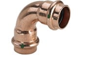 Pressrør og fittings - Viega Profipress bøjning 90° 18 Kobber/blank, 291495 - 291495