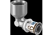 Alu-pex systemer - Uponor s-press plus presvinkel 90° muffe/muffe 16 mm x 12 - 1070539