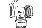 Komprimeringsbeslag - TA Dækvinkel 15 mm 3/4 n chrom - 53346515