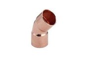 Kobberrør og fittings - Viega Bøjning 45° muffe/muffe 15 mm kobber - 100483