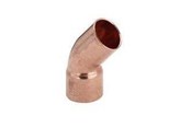 Kobberrør og fittings - Viega Bøjning 45° nippel/muffe 15 mm kobber - 100292