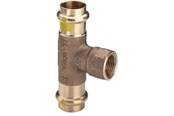 Pressrør og fittings - Viega Profipress G T-stykke 28 x 1/2" x 28 mm rødgods - 352745