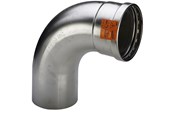 Pressrør og fittings - Viega Sanpress Inox XL bøjning 90° 76,1 Rustfritstål/blank, 482626 - 482626