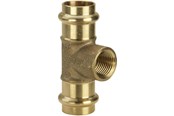 Pressrør og fittings - Viega Sanpress T-stykke 15 x 1/2" x 15 mm rødgods - 115630