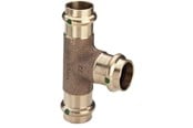 Pressrør og fittings - Viega Sanpress T-stykke 35 x 28 x 28 mm rødgods - 121754