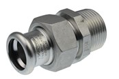 Pressrør og fittings - Vsh Fabrieken Vsh forskruning muffe/nippel 15 mm x 1/2 syrefast - 6192120