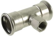 Pressrør og fittings - Vsh Fabrieken Vsh tee muffe/muffe/muffe 76x3/4x76 mm syrefast - 6204528