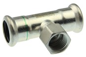 Pressrør og fittings - Vsh Fabrieken Vsh tee muffe/muffe/muffe 18 mm x 1/2x18 mm syrefast - 6191603