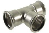 Pressrør og fittings - Vsh Fabrieken Vsh tee muffe/muffe/muffe 88,9 mm syrefast - 6204321