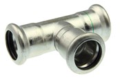 Pressrør og fittings - Vsh Fabrieken Vsh tee muffe/muffe/muffe 22 mm syrefast - 6191405