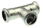 Pressrør og fittings - Vsh Fabrieken Vsh tee muffe/muffe/muffe 15 mm syrefast - 6191350