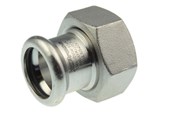 Pressrør og fittings - Vsh Fabrieken Vsh forskruning muffe/muffe 35 mm x 11/2 syrefast - 6191779