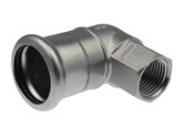 Pressrør og fittings - Vsh Fabrieken Vsh bøjning 90° muffe/muffe 35 mm x 11/4 syrefast - 6190866