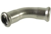 Pressrør og fittings - Vsh Fabrieken Vsh bøjning 45° muffe/muffe 88,9 mm syrefast - 6230070