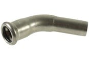 Pressrør og fittings - Vsh Fabrieken Vsh bøjning 45° muffe/nippel 108 mm syrefast - 6230114