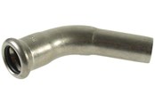 Pressrør og fittings - Vsh Fabrieken Vsh bøjning 45° muffe/nippel 88,9 mm syrefast - 6230103