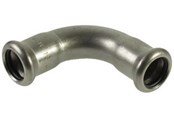 Pressrør og fittings - Vsh Fabrieken Vsh bøjning 90° muffe/muffe 76,1 mm syrefast - 6230004