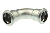 Pressrør og fittings - Vsh Fabrieken Vsh bøjning 90° muffe/muffe 42 mm syrefast - 6190250