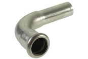 Pressrør og fittings - Vsh Fabrieken Vsh bøjning 90° muffe/nippel 76,1 mm syrefast - 6230037