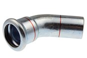 Pressrør og fittings - Vsh Fabrieken Vsh bøjning 45° muffe/nippel 22 mm fz - 6201791