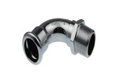 Pressrør og fittings - Vsh Fabrieken Bøjning vsh 90° muffe/nippel 54 mm x 2 fz - 6202053