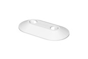 Bøsninger, rosetter, murtætninger og anboringsbøjler - Flamco Plastroset hvid 2-delt 16 mm, dobbelt - 12570