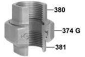 Gevindfittings - +GF+ Union galvaniseret muffe/muffe konisk tætning 1 1/4" - 770340207