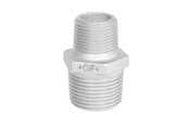 Gevindfittings - +GF+ Brystnippel galvaniseret reduktion 3/4" x 3/8" - 770245221