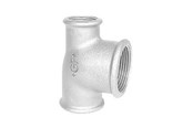 Gevindfittings - +GF+ Tee galvaniseret 1 x 1/2 x 3/4 - 770130236