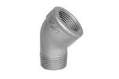 Gevindfittings - +GF+ Vinkel 45° sort nippel/muffe 1 1/4 - 770121107