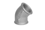 Gevindfittings - +GF+ Vinkel 45° sort muffe/muffe 1/2 - 770120104