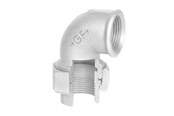 Gevindfittings - +GF+ Vinkelunion galvaniseret konisk muffe/muffe 1/2 - 770096204