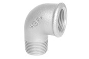 Gevindfittings - +GF+ Vinkel 90° galvaniseret muffe/nippel 2" - 770092209